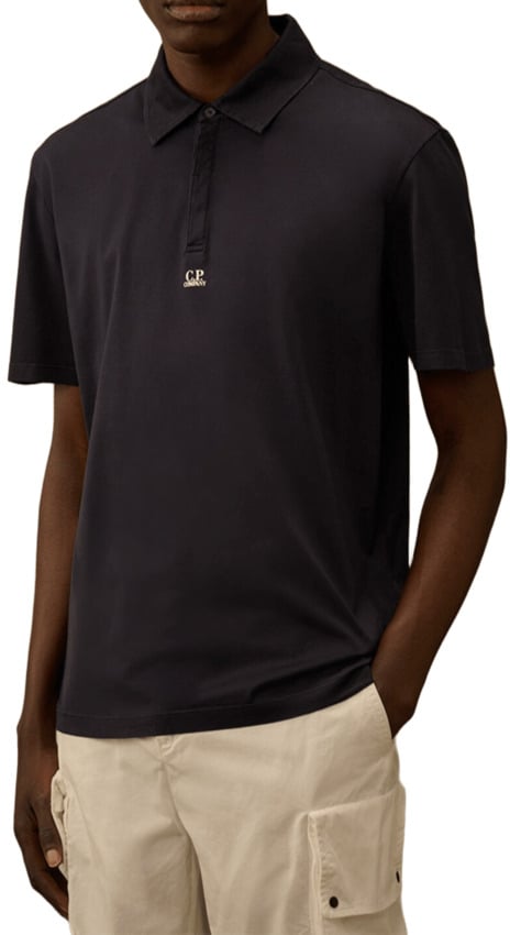 CP Company C.p. Company T-shirt E Polo Total Eclipse Zwart