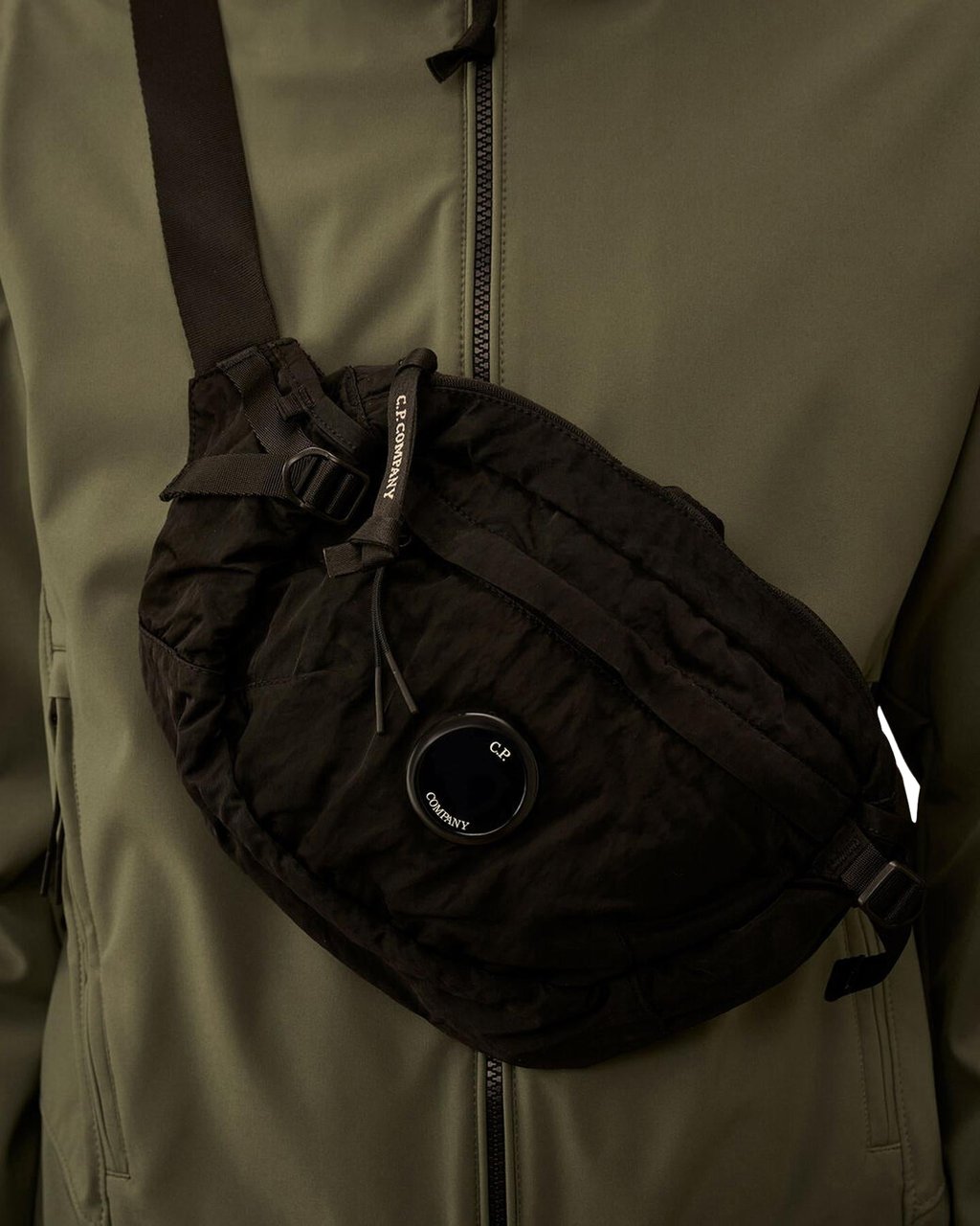 CP Company Heren Waist Lens Bag Zwart Zwart