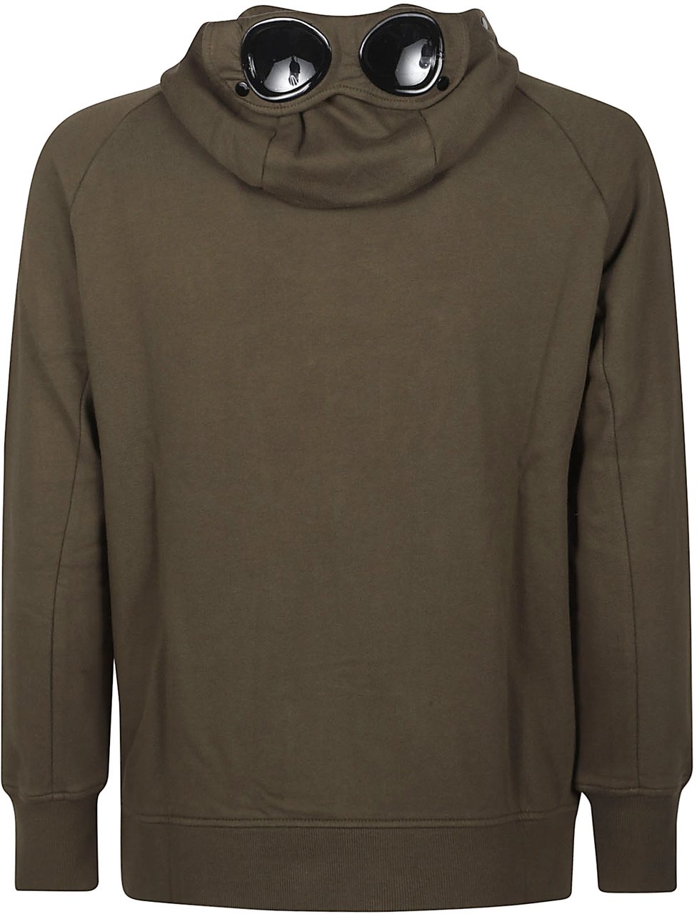 CP Company Diagonal Raised Fleece Goggle Sweatshirt Green Groen