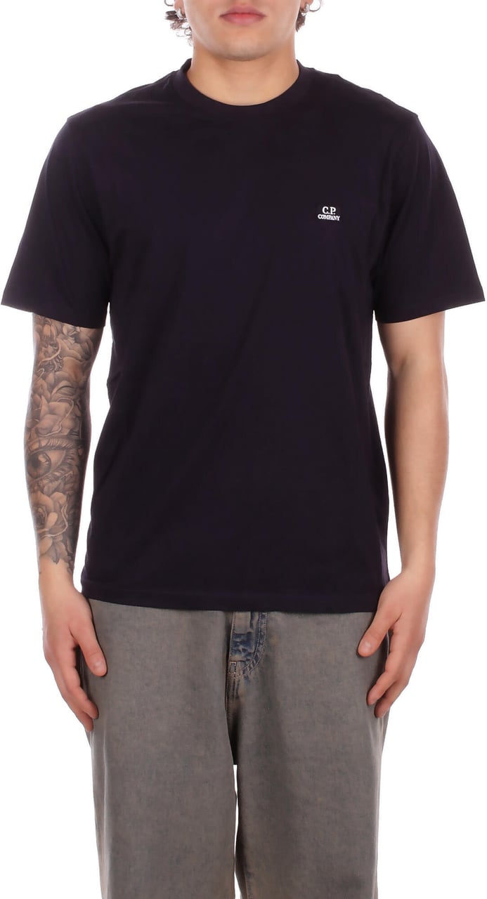CP Company T-Shirts And Polos Total Eclipse Zwart