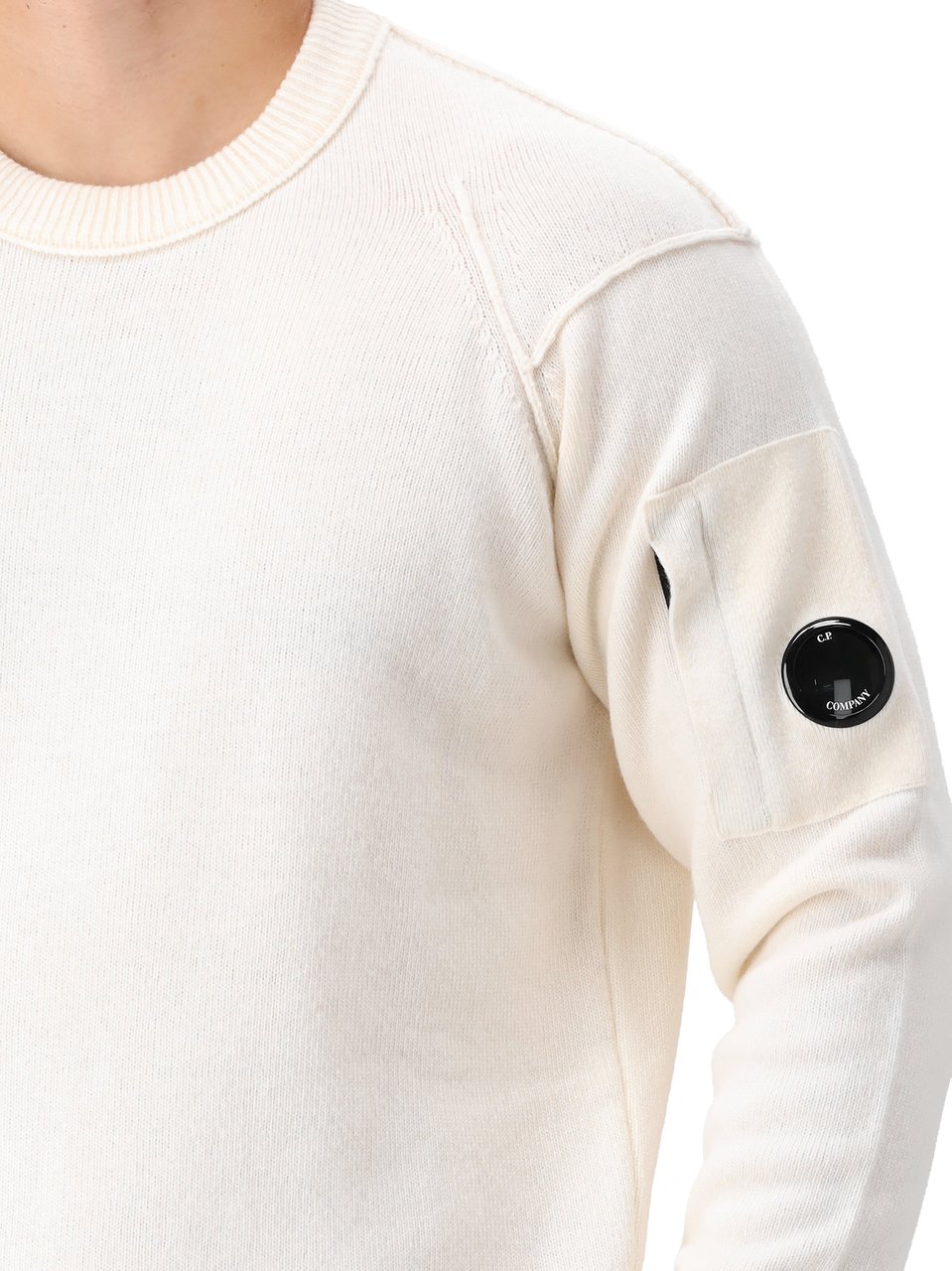 CP Company Cp Company Gebreide Trui Wit Lambswool Wit