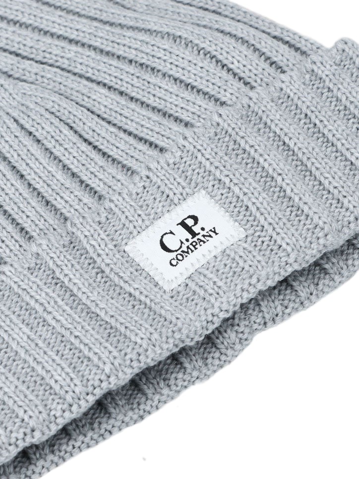 CP Company Cp Company Muts Grijs Knit Cap Merino Wool Grijs