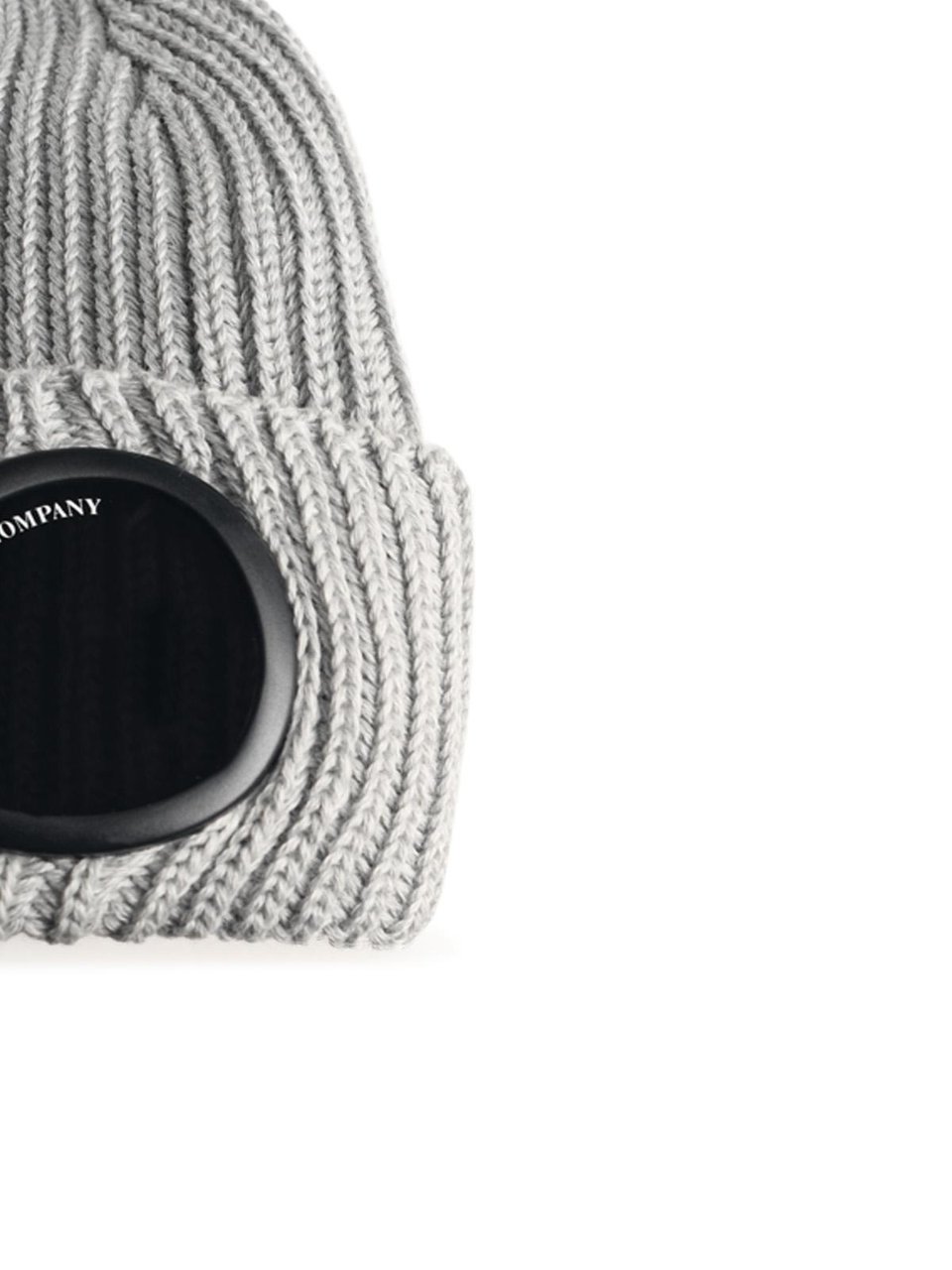 CP Company Grey Wool Beanie Grijs