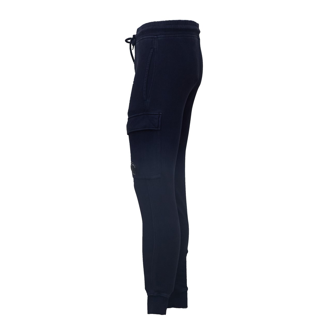 CP Company Cargo Sweatpants in Brushed Emerized Diagonal Fleece Zwart