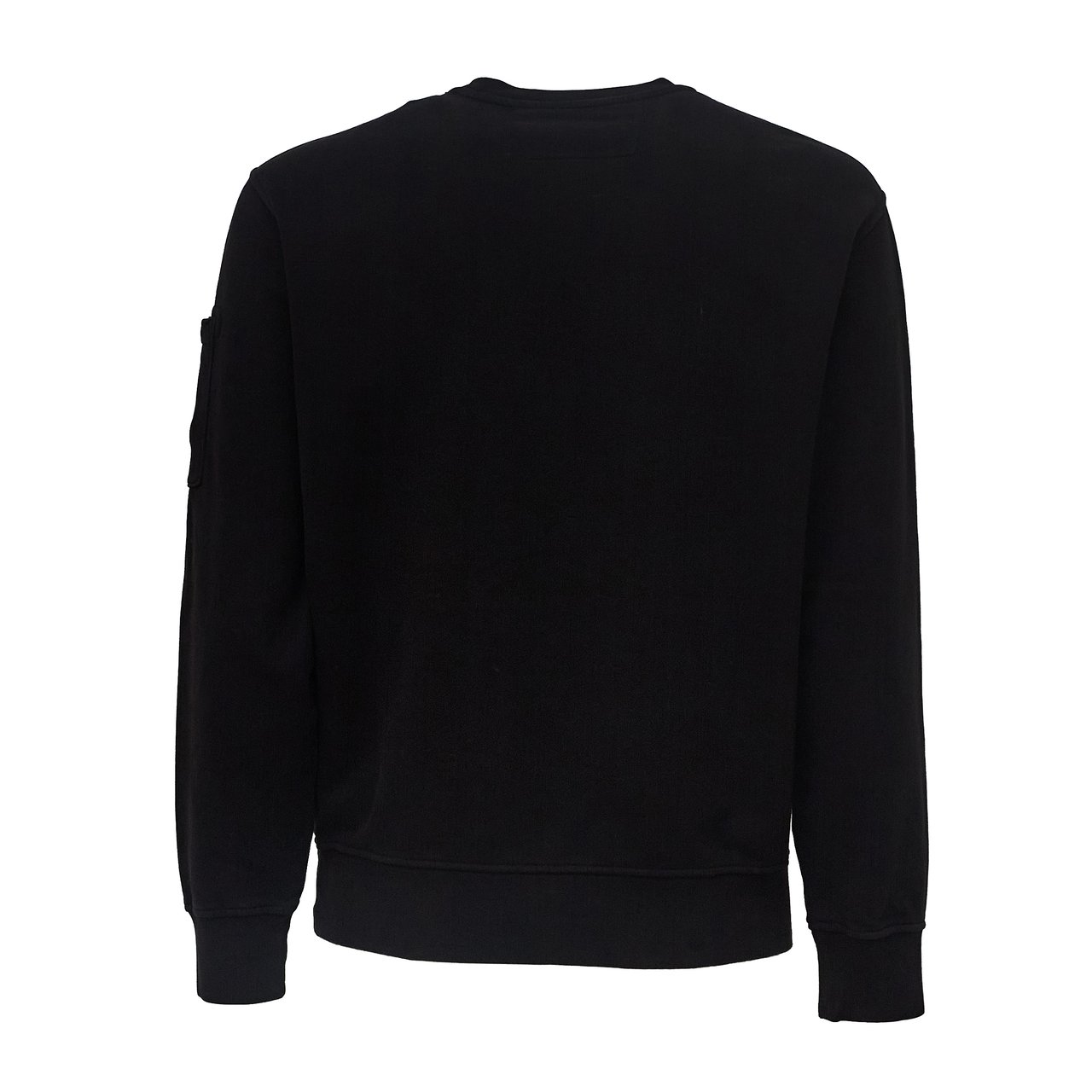 CP Company Brushed Emerized Diagonal Fleece Crewneck Sweatshirt Zwart