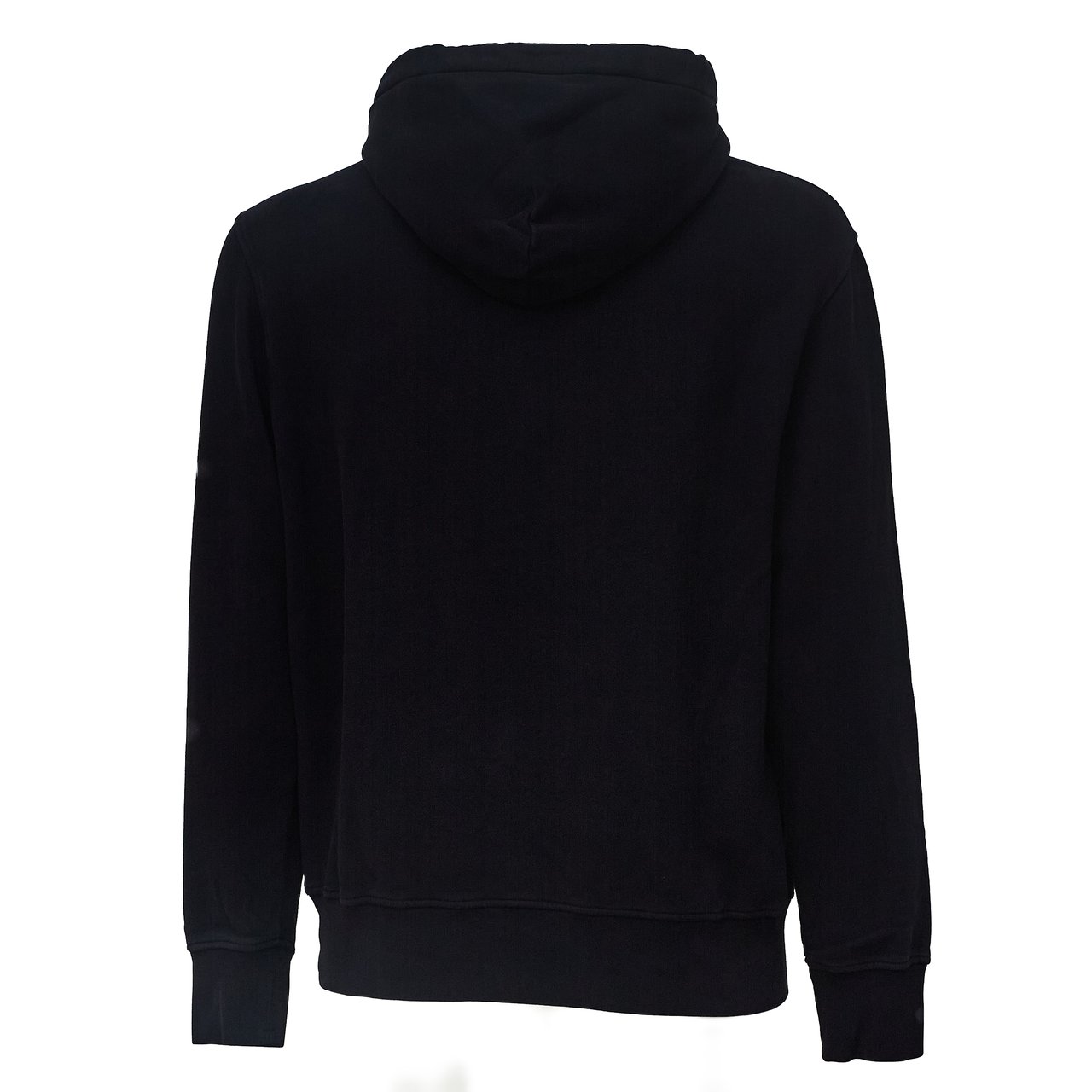 CP Company Brushed Diagonal Fleece Hooded Sweatshirt with Iconic Lens Detail Zwart