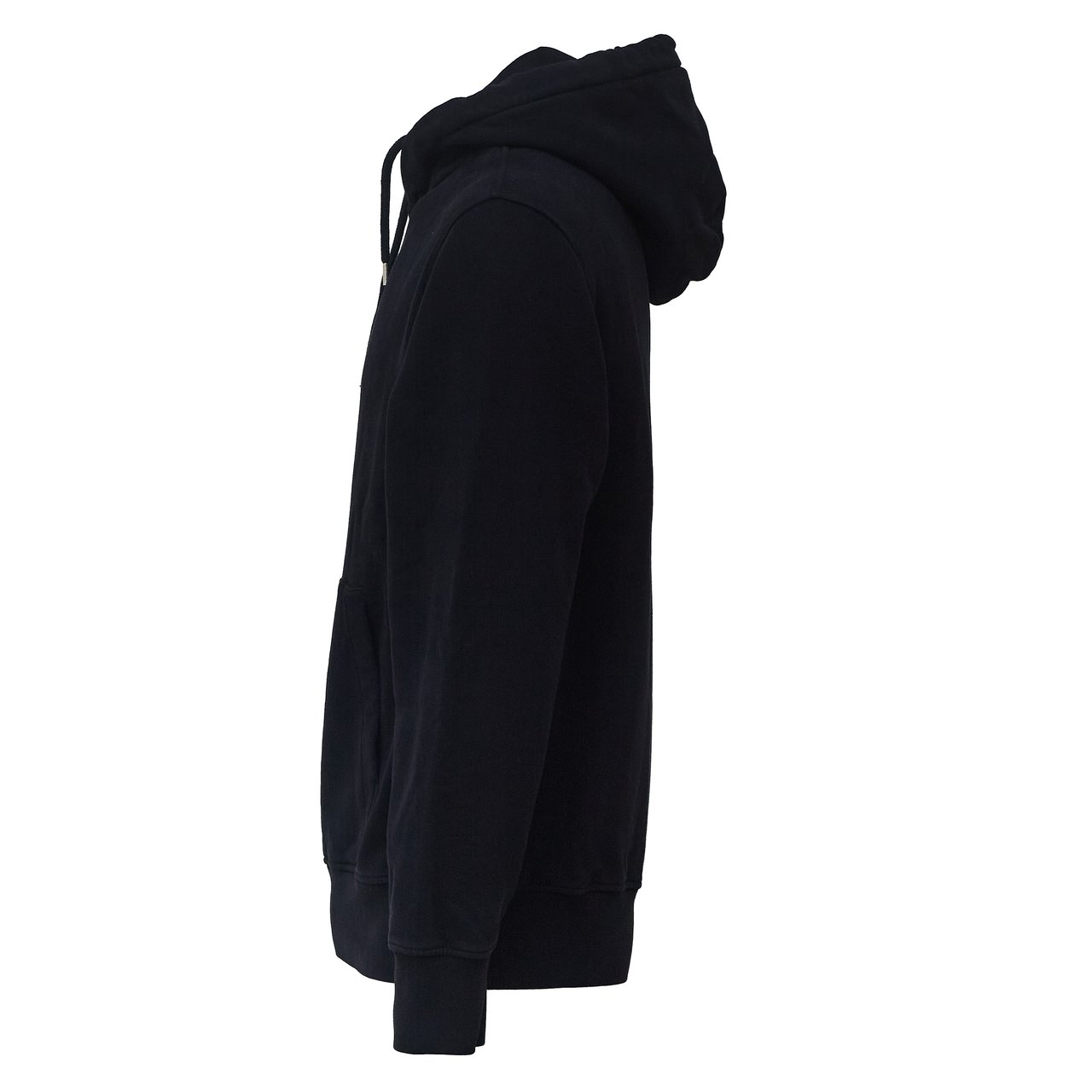 CP Company Brushed Diagonal Fleece Hooded Sweatshirt with Iconic Lens Detail Zwart