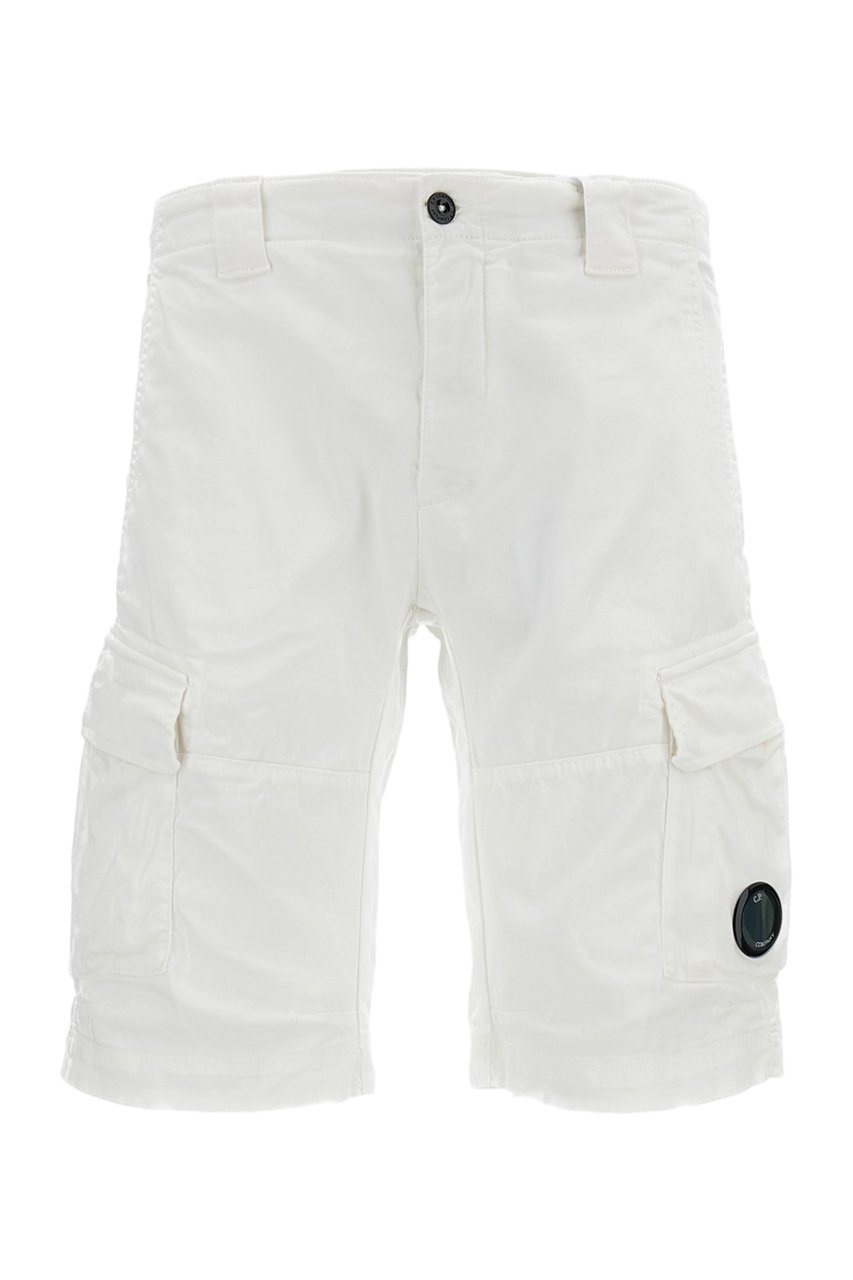 CP Company White Cotton Shorts Wit