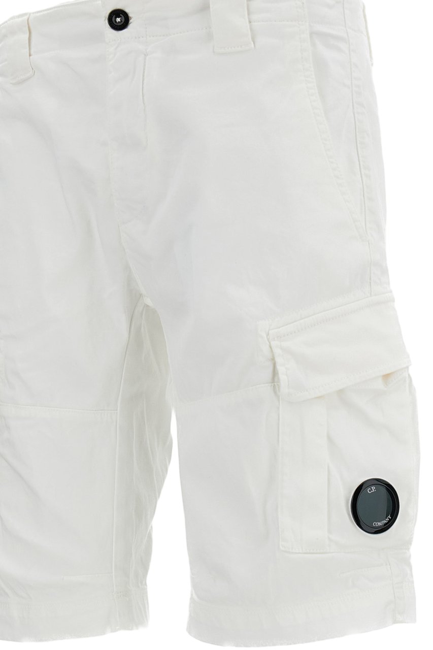 CP Company White Cotton Shorts Wit