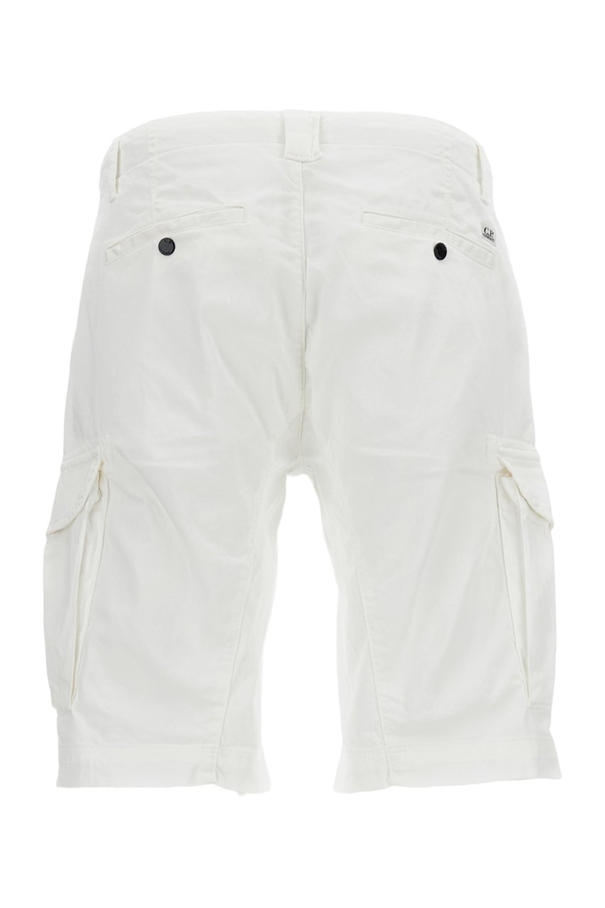 CP Company White Cotton Shorts Wit