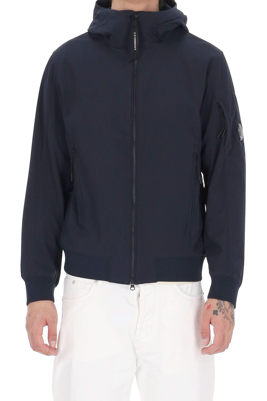 CP Company Blue Polyester Blend Jacket Zwart