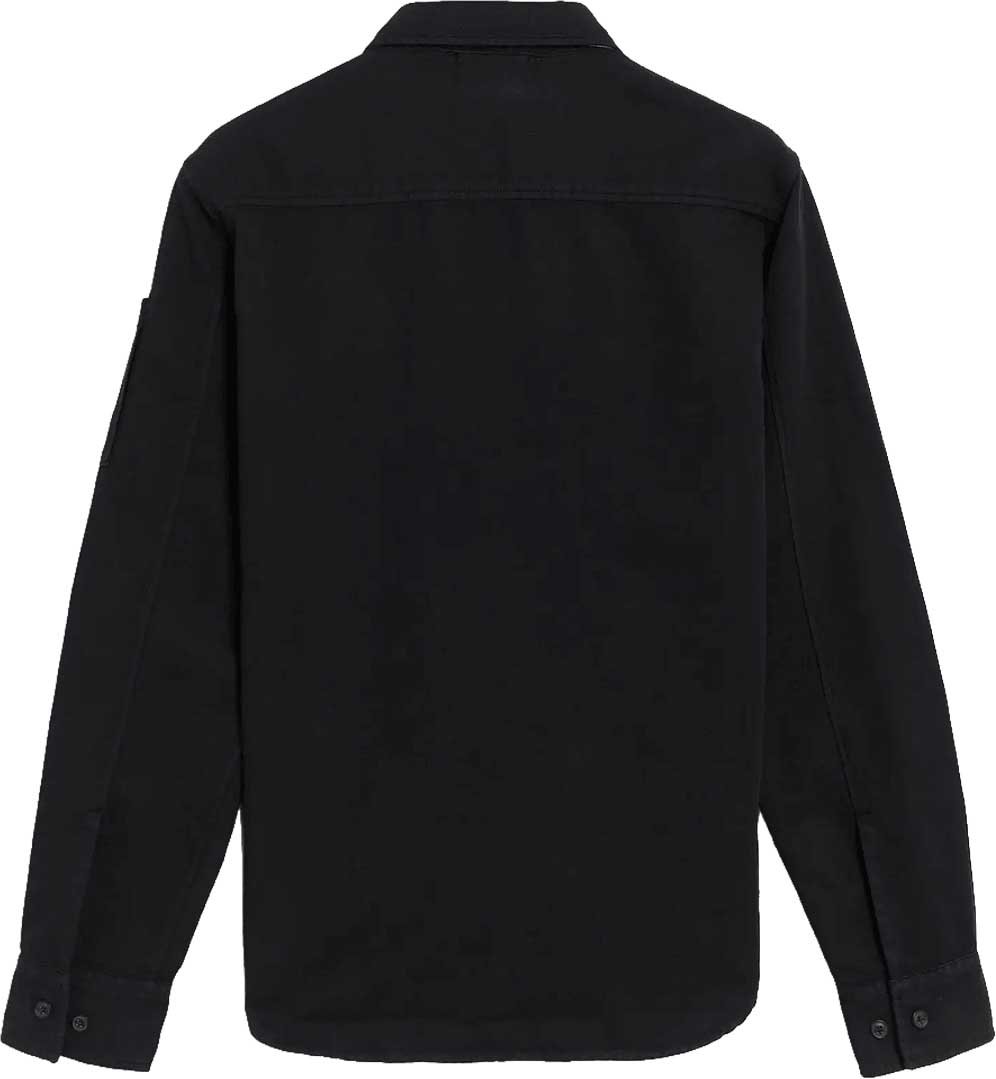 CP Company ZWART OVERHEMD MET LANGE MOUWEN EN KNOPEN VAN KATOEN/LINNEN Zwart
