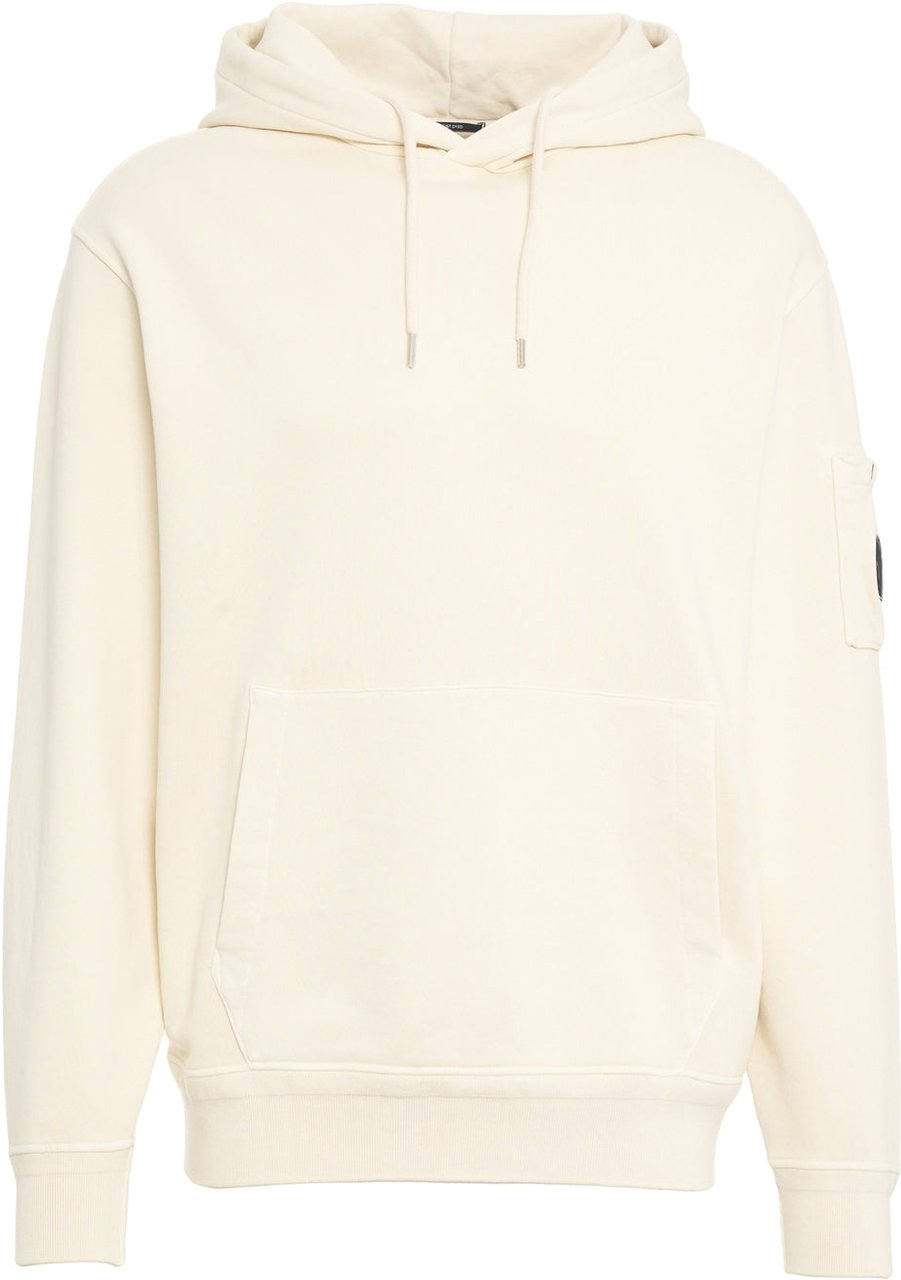 CP Company Hoodie with logo detail Beige