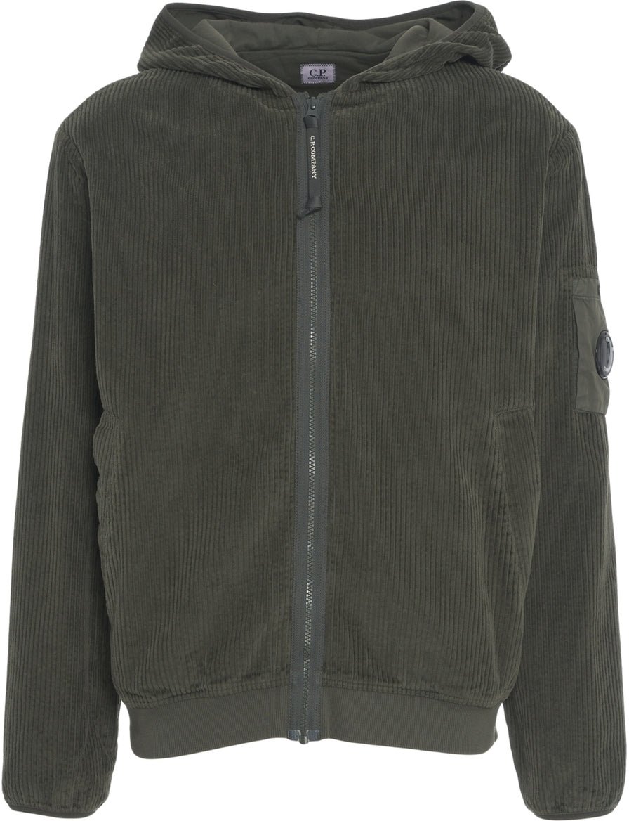 CP Company Hooded jacket with logopatch Groen