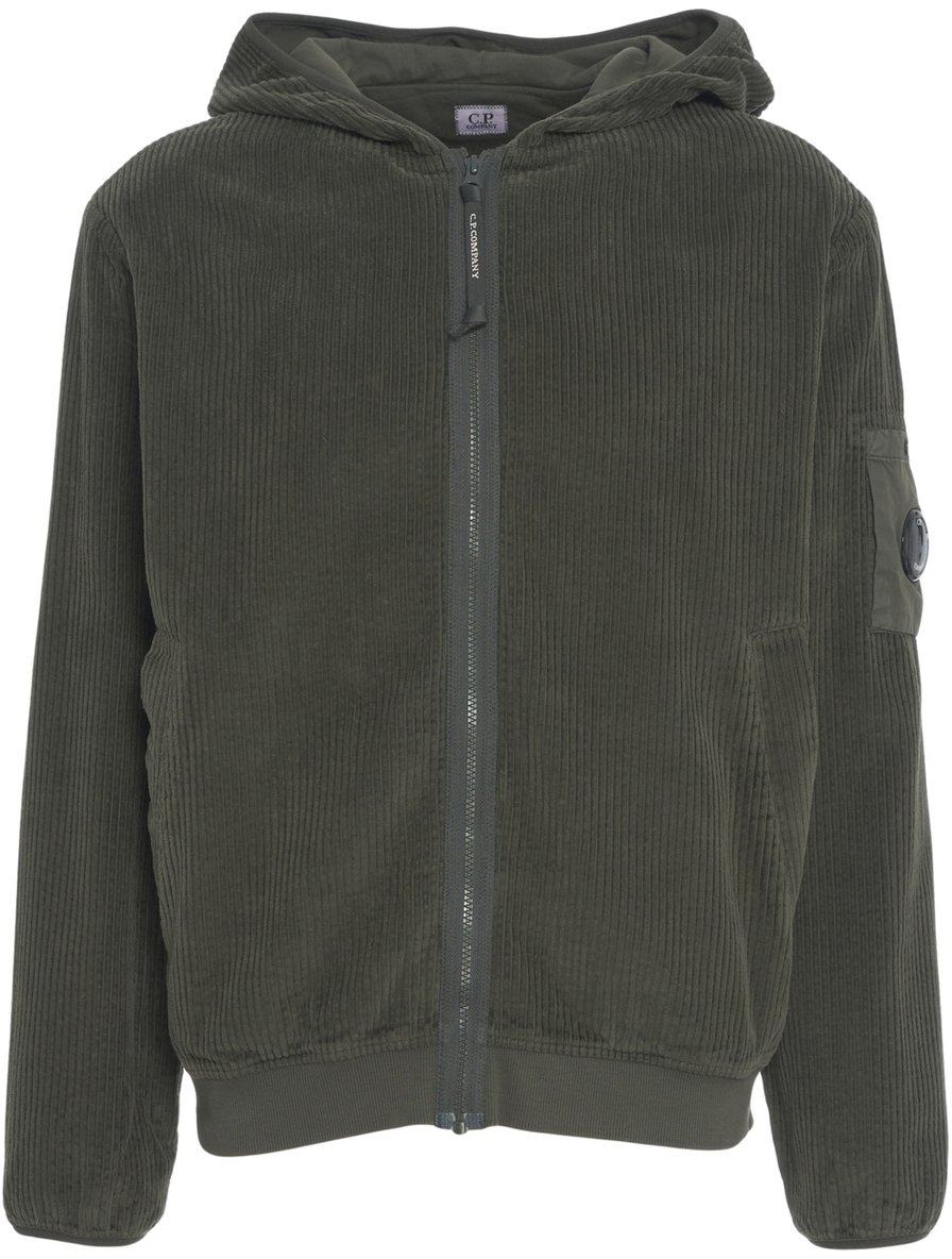 CP Company Giacca con cappuccio e patch logo Groen