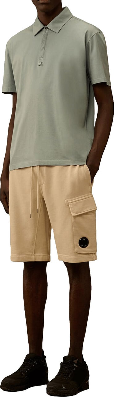 CP Company CARGO SWEATSHORTS VAN KATOENEN DIAGONALE FLEECE Beige