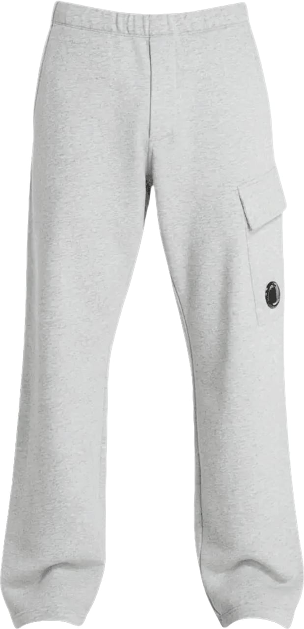 CP Company Cargo joggingbroek van fleece met diagonale opstaande randen in de kleur duifgrijs Lichtgrijs
