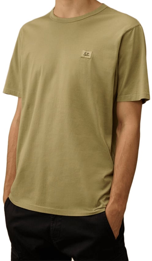CP Company C.p. Company T-shirt E Polo Moss Gray Groen