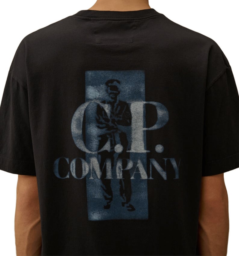 CP Company C.p. Company T-shirt E Polo Total Eclipse Zwart