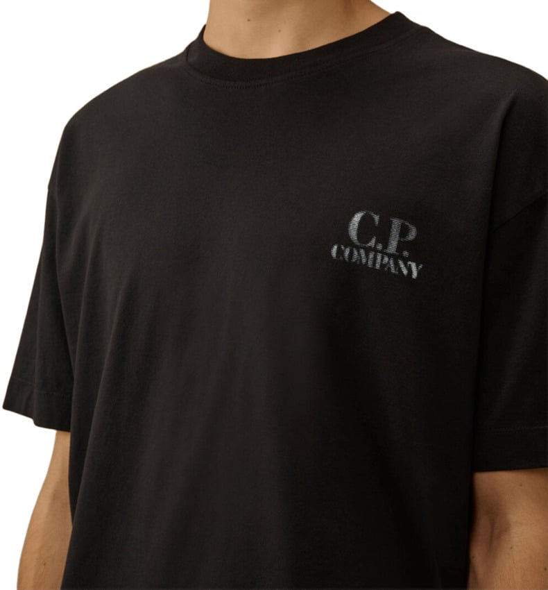 CP Company C.p. Company T-shirt E Polo Total Eclipse Zwart