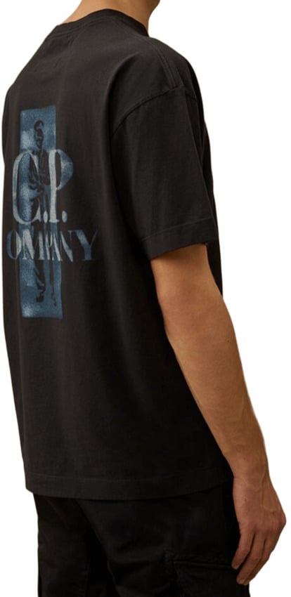 CP Company C.p. Company T-shirt E Polo Total Eclipse Zwart