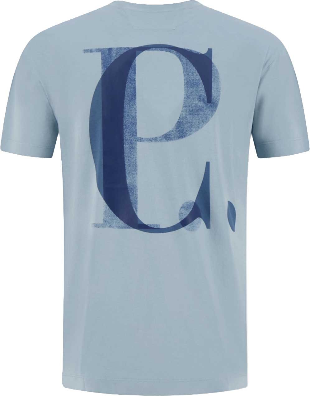 CP Company 30/1 Jersey T-shirt met korte mouwen en logo, blauw Lichtblauw