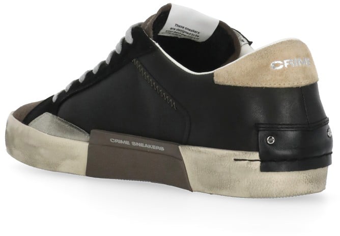Crime London Sneakers Black Zwart