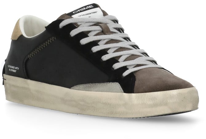 Crime London Sneakers Black Zwart