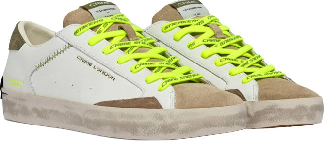 Crime London Sneakers Bianco Wit