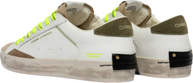 Crime London Sneakers Bianco Wit