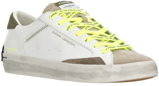 Crime London Sneakers Avorio Wit