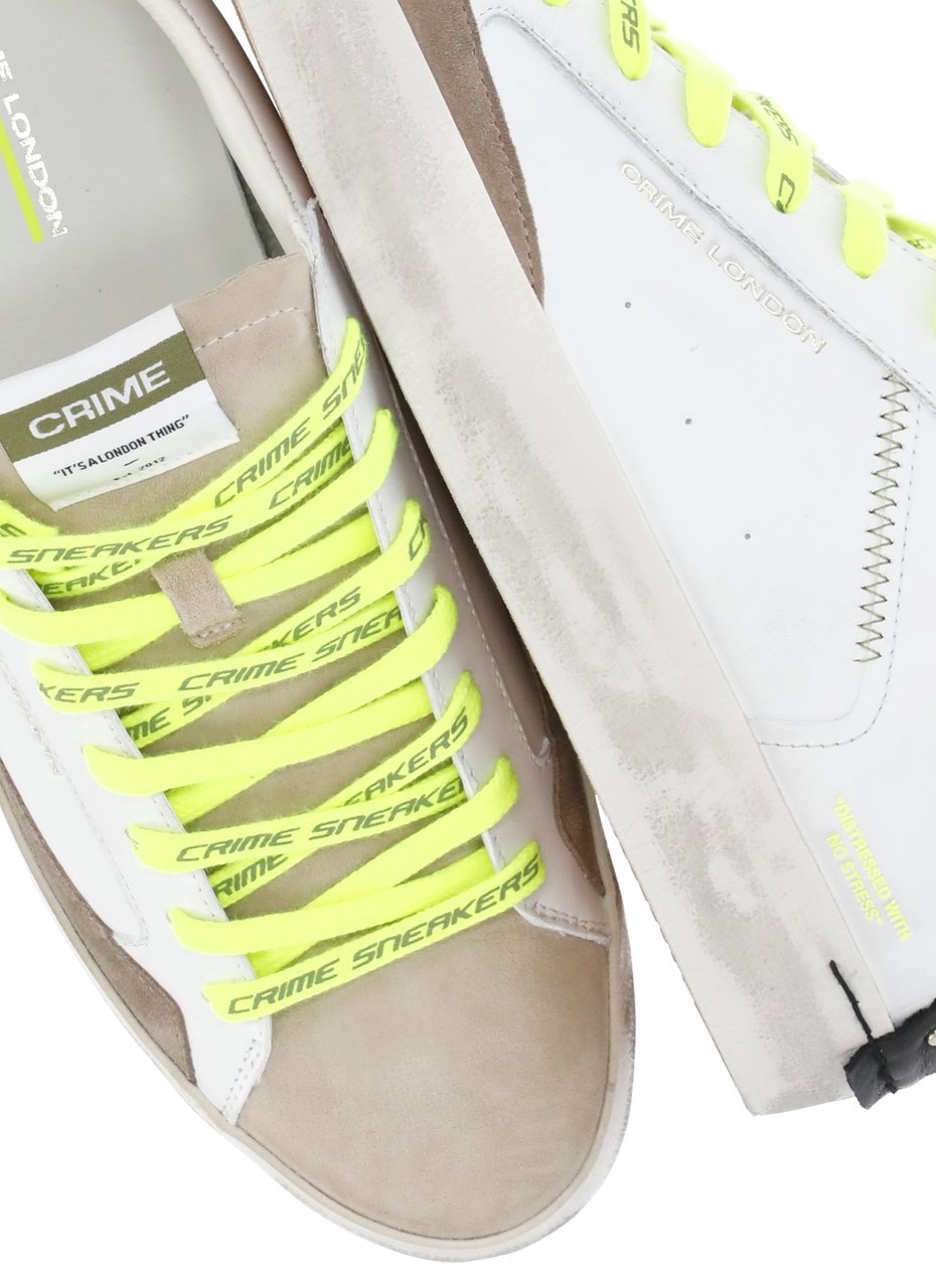 Crime London Sneakers Avorio Wit