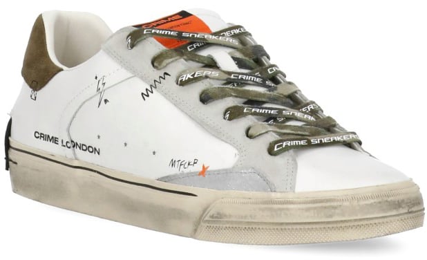 Crime London Sneakers White Wit