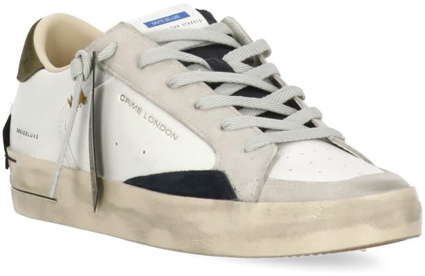 Crime London Sneakers Ivory Wit