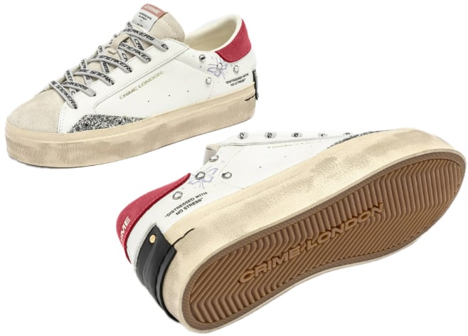 Crime London Sneakers White Wit