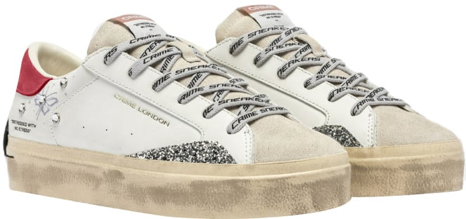 Crime London Sneakers White Wit