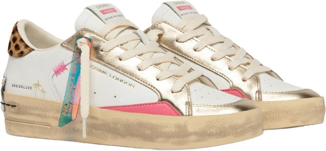 Crime London Sneakers Bianco Wit
