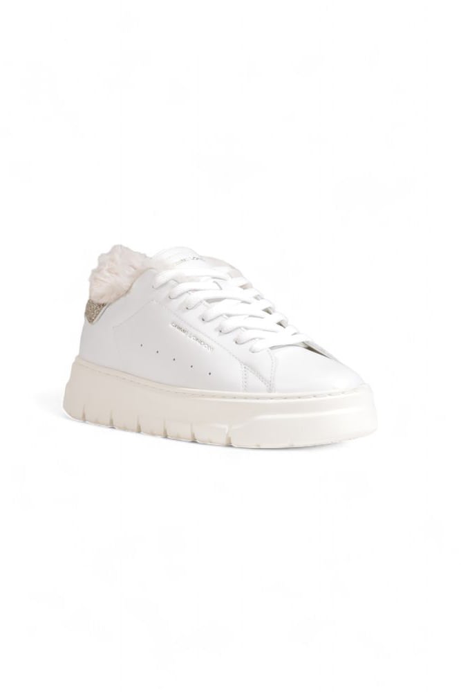 Crime London White Leather Chunky Sneakers Wit