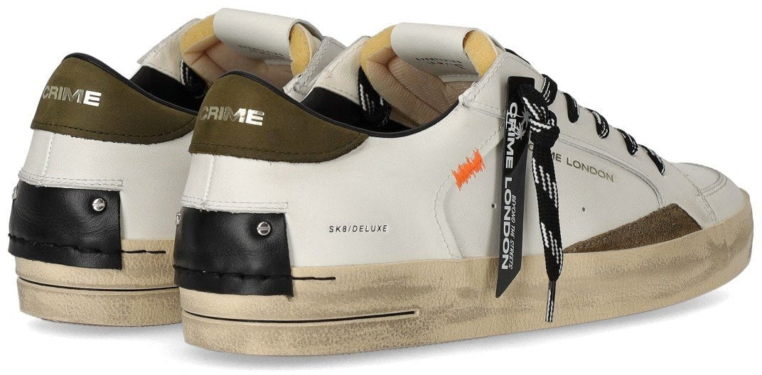 Crime London CRIME LONDON SK8 DELUXE MILITARY SNEAKER Wit