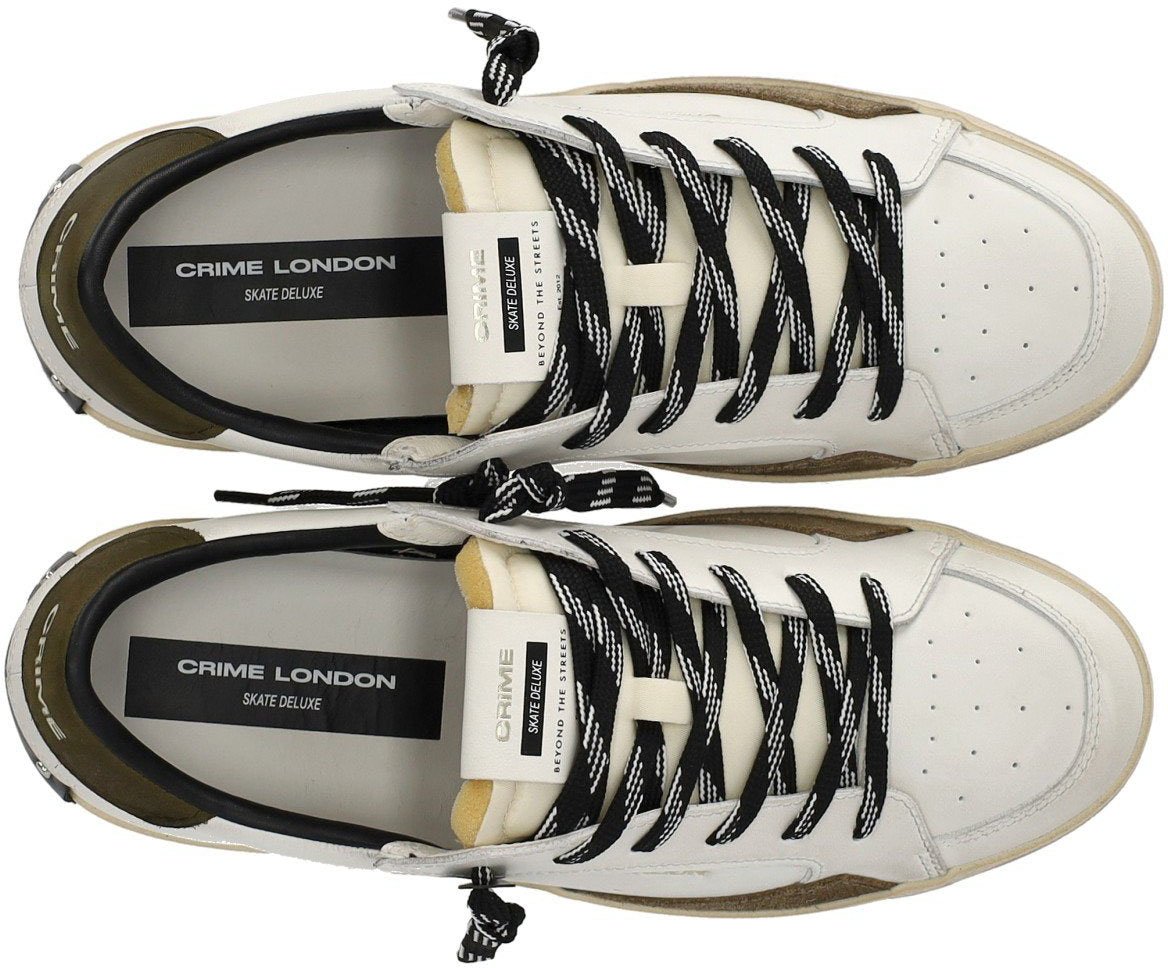 Crime London CRIME LONDON SK8 DELUXE MILITARY SNEAKER Wit