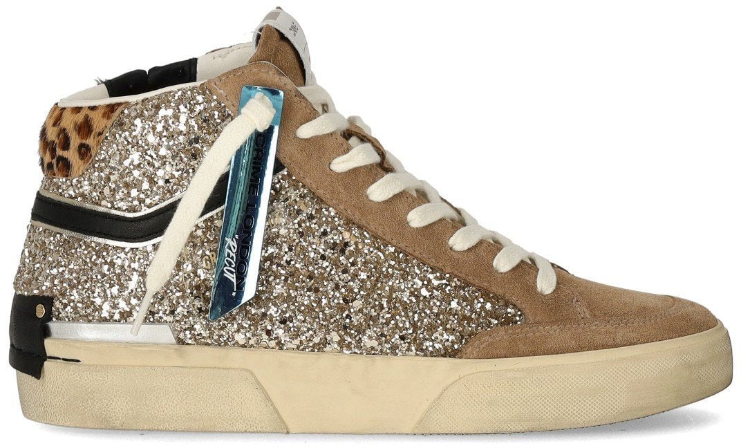 Crime London CRIME LONDON SK8 RECUT HIGH SNEAKER Beige
