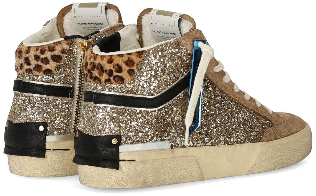 Crime London CRIME LONDON SK8 RECUT HIGH SNEAKER Beige