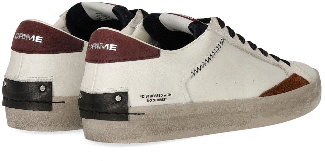 Crime London CRIME LONDON DISTRESSED SNEAKER Wit