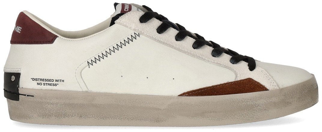 Crime London CRIME LONDON DISTRESSED SNEAKER Wit