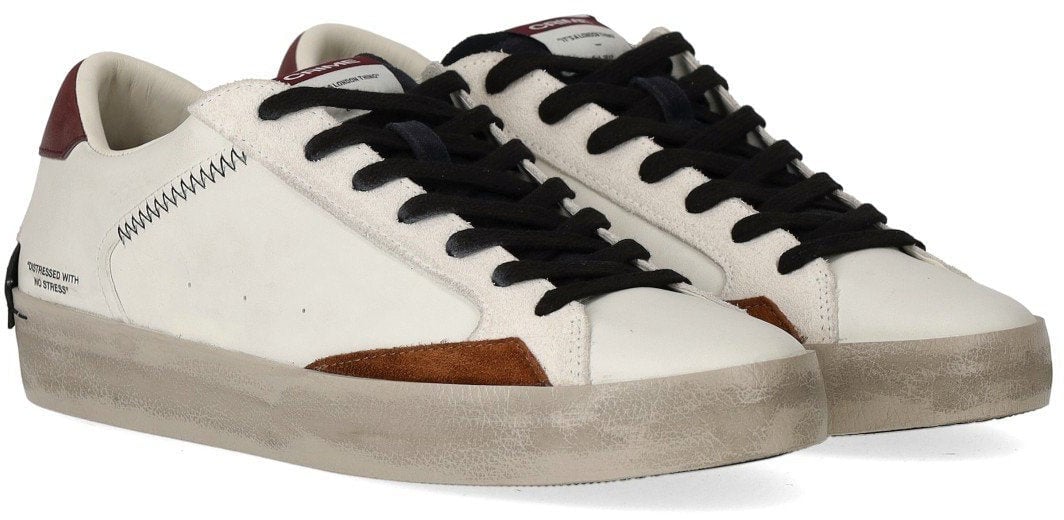 Crime London CRIME LONDON DISTRESSED SNEAKER Wit