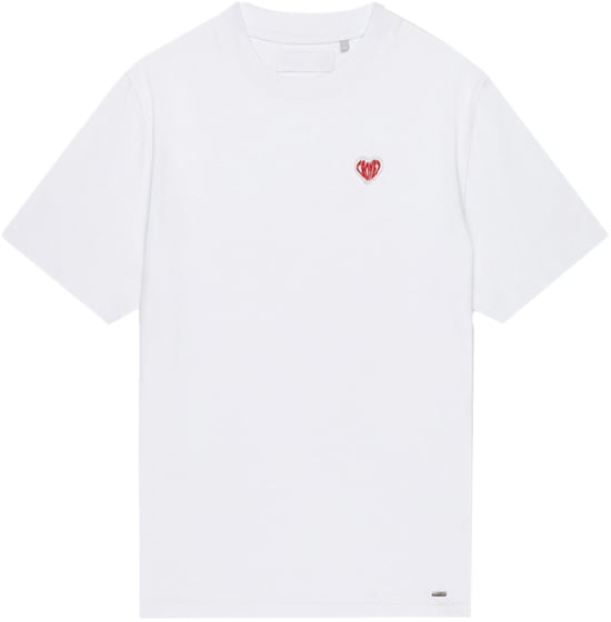 Croyez Felt Heart T-Shirt Wit