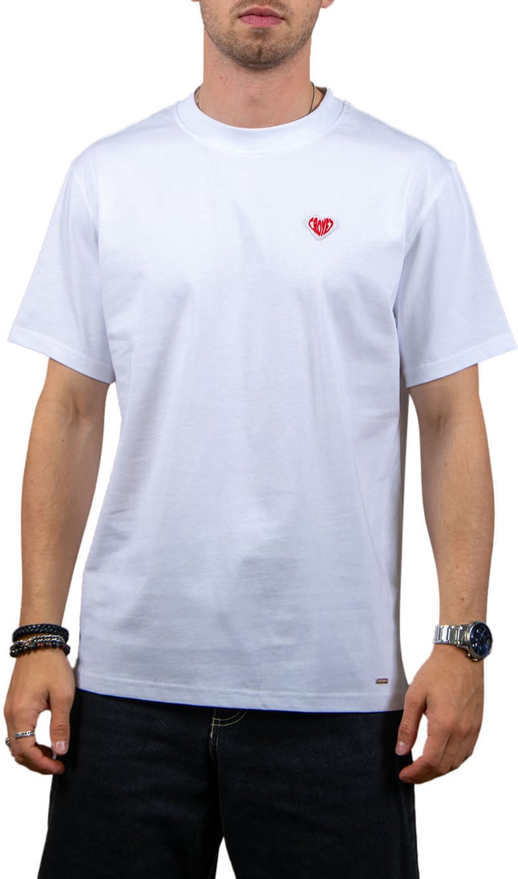 Croyez Felt Heart T-Shirt Wit