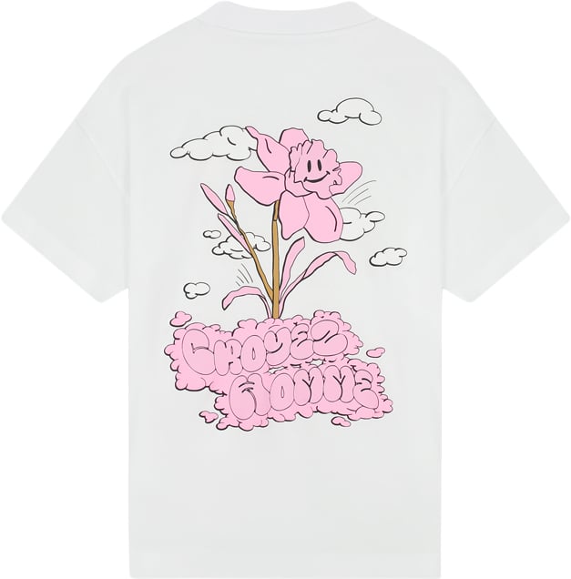 Croyez Fleur Heureuse T-Shirt Wit