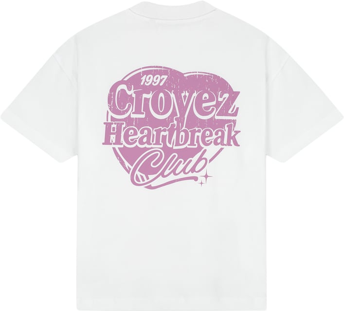 Croyez Croyez Heartbreak Club T-Shirt CRA40026043 White 40001 Wit