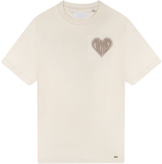 Croyez Croyez Puffed Heart T-Shirt Wit